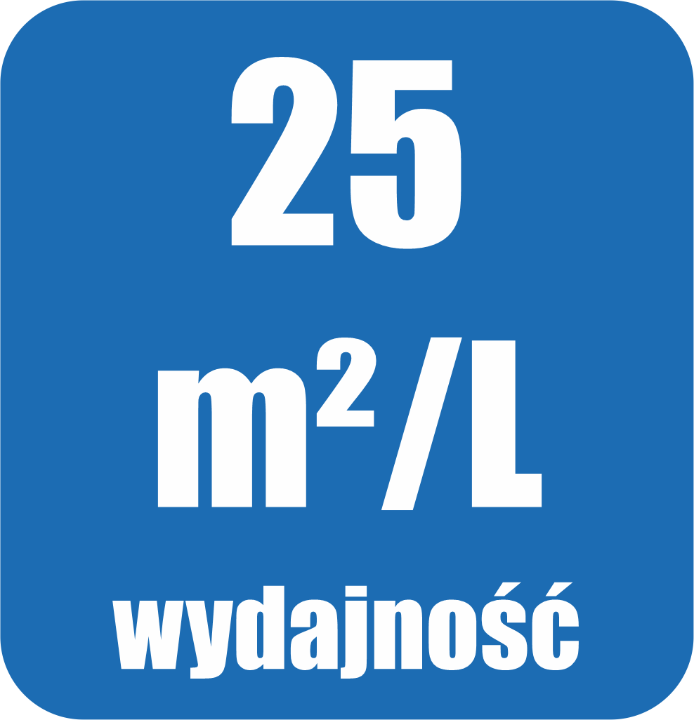 Grafika prezentujaca wydajność oleju do modrzewia marki PNZ